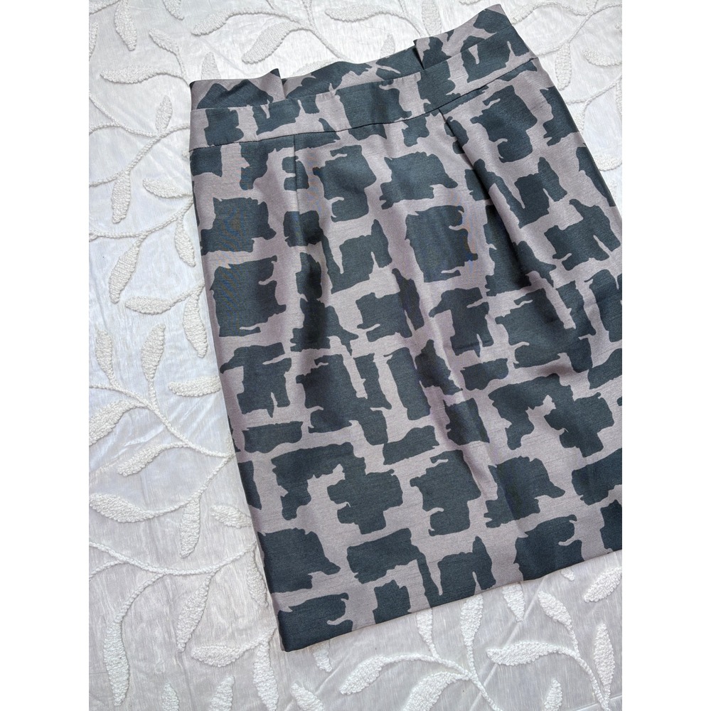 Banana Republic Office Corpcore Camouflage Print‎ Pleated Pencil Skirt Size 0